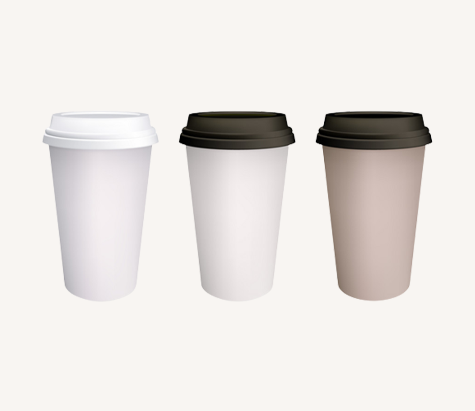 Disp Cups Coffeeostrich 8960